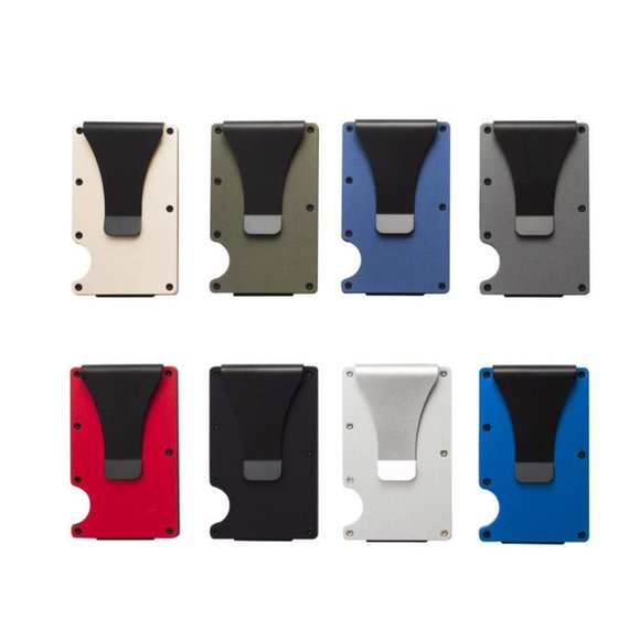 RFID Thin Wallet Credit card / Cash Holder / Color & Finish Variations - Picture 1 of 12